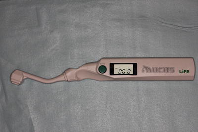 JMS tongue pressure measurement device. This device consists of a)