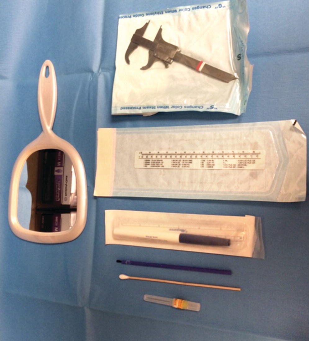 Photo of a simple assessment kit used for evaluating nerve injuries.