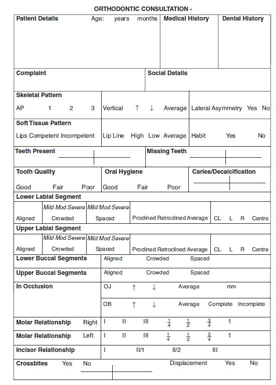 Orthodontic Charting